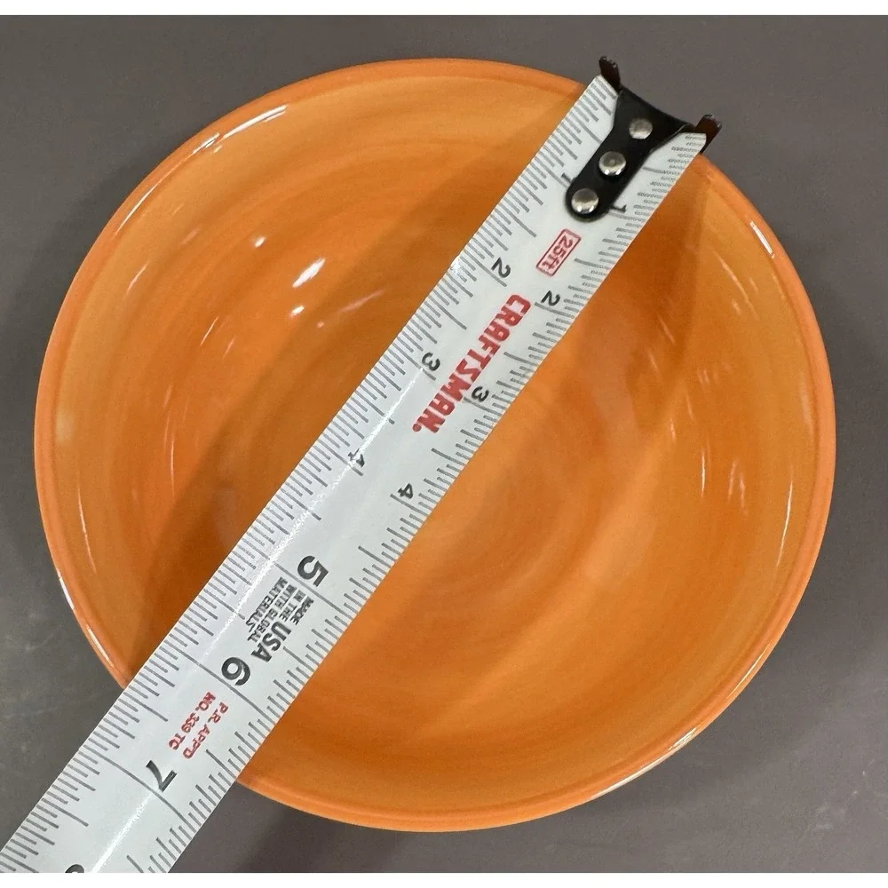 Pfaltzgraff Villa della Luna Fleur Soup Cereal Bowls Set 2 2004 Blue Orange Y2K